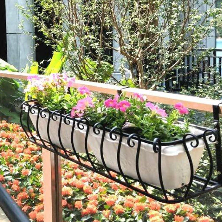 バルコニー耐候性アイアン植木鉢スタンド バルコニー耐候性アイアン植木鉢スタンド