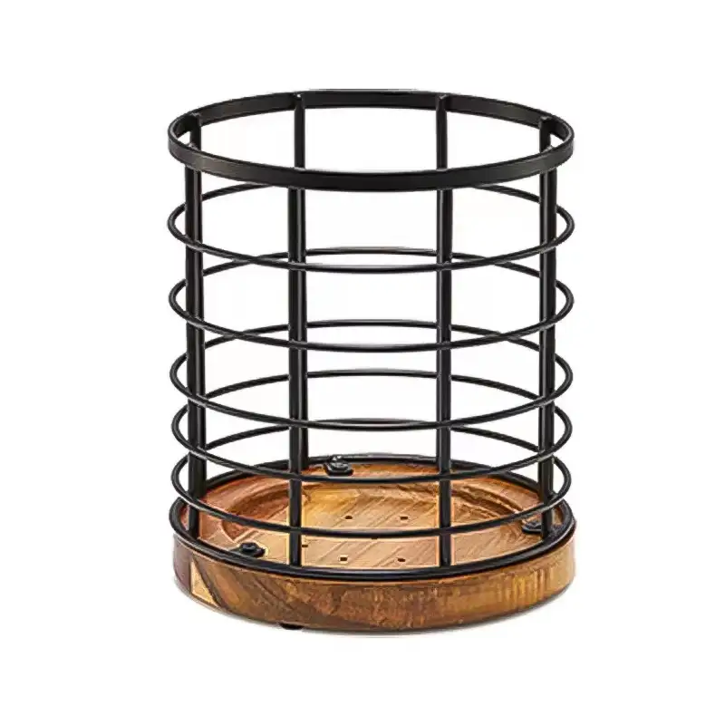 木製ベース付き金属ワイヤー器具ホルダー